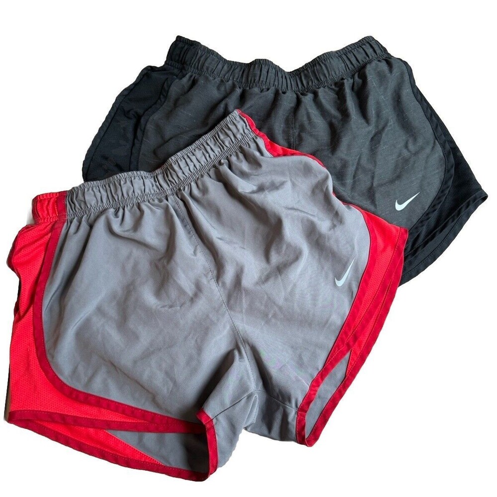 Nike Womens Running Shorts Lot XS Black And Gray, Red And Gray